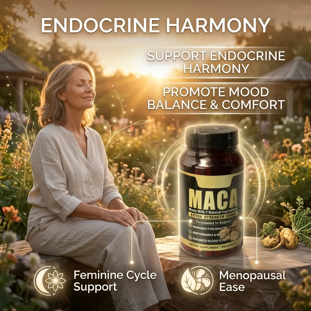 8 in 1 Maca Complex with Ashwagandha Tongkat Ali and Epimedium for Men's Physical Performance Support