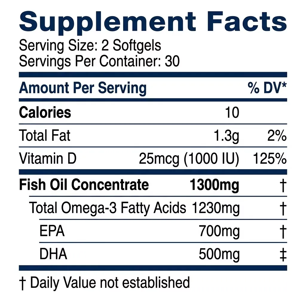 Omega 3 Fish Oil Capsules for Brain and Joint Support Private Label Supplement Factory