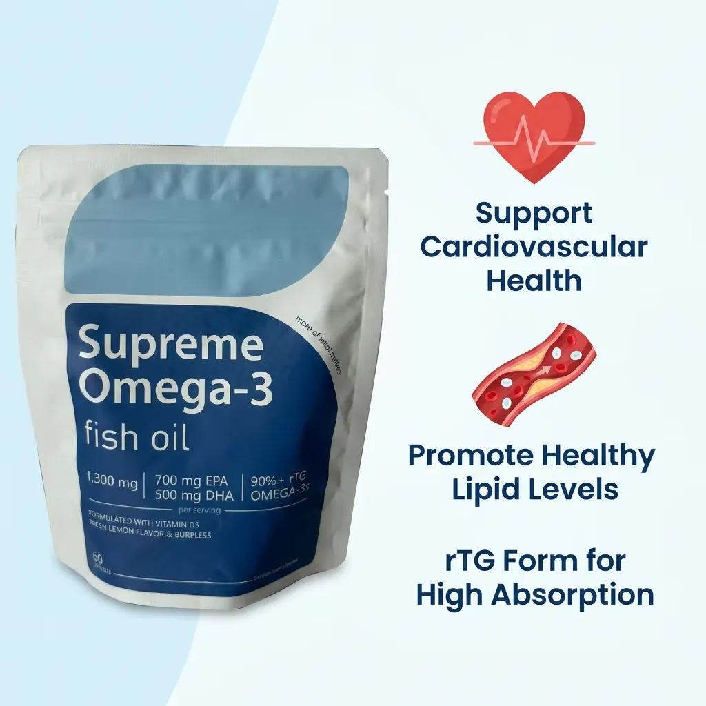 Omega 3 Fish Oil Capsules for Brain and Joint Support Private Label Supplement Factory