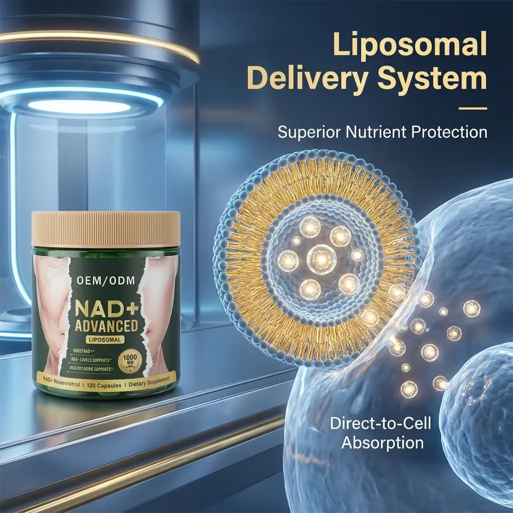 Liposomal NAD+ Supplement Capsules for Daily Cellular Support and Longevity OEM ODM Private Label Factory Direct Price