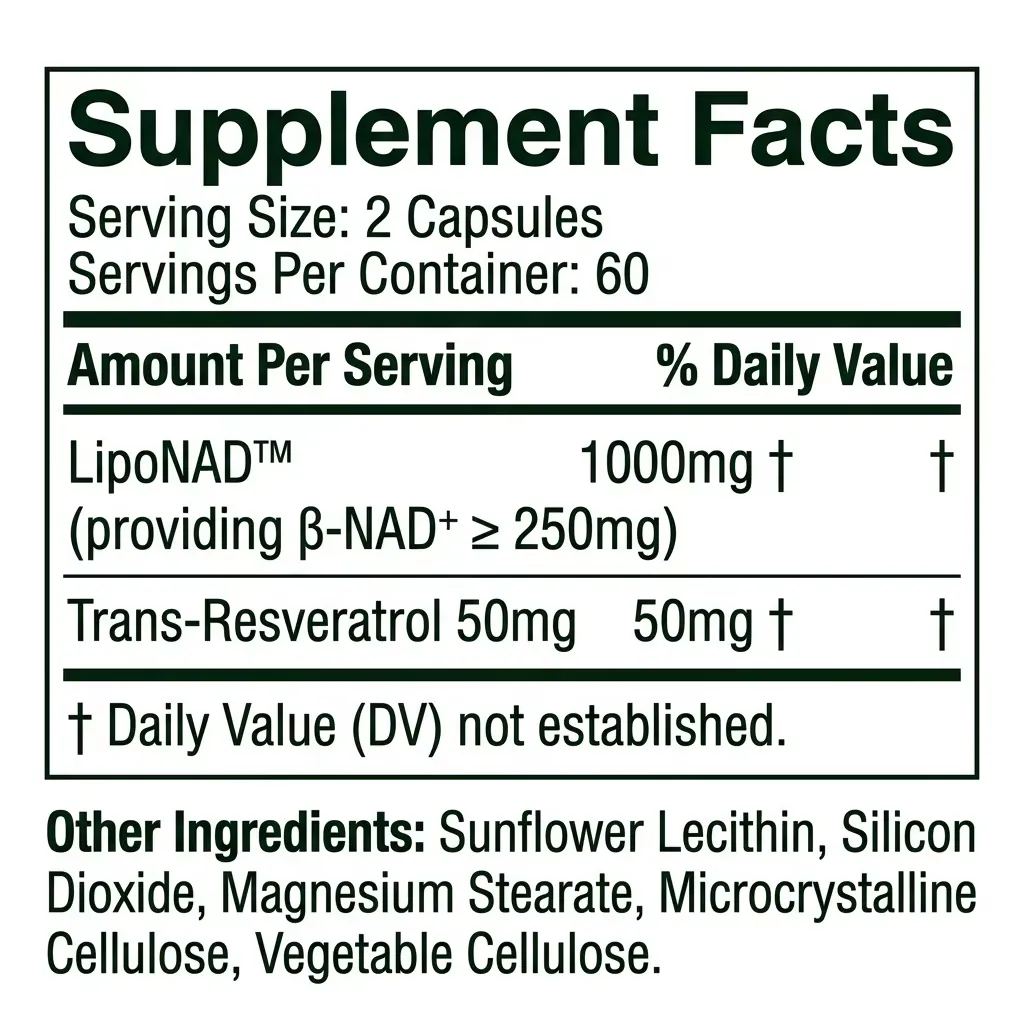 Liposomal NAD+ Supplement Capsules for Daily Cellular Support and Longevity OEM ODM Private Label Factory Direct Price