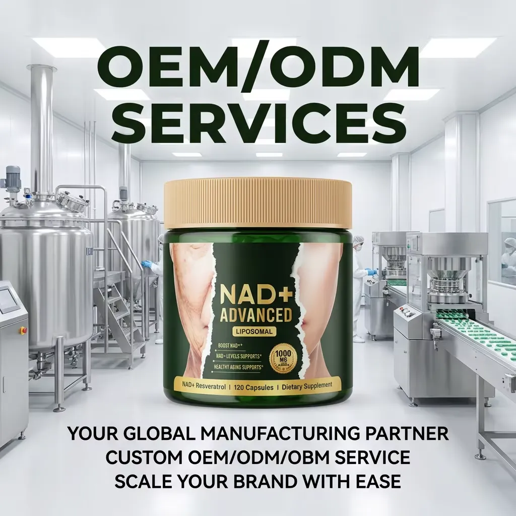Liposomal NAD+ Supplement Capsules for Daily Cellular Support and Longevity OEM ODM Private Label Factory Direct Price