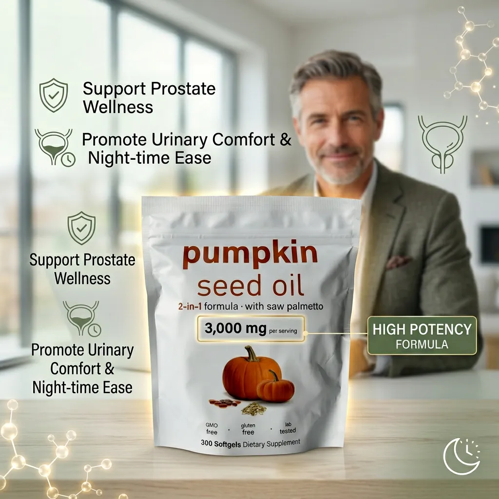 Pumpkin Seed Oil Softgels for Bladder Control and Urinary Support Private Label ODM Dietary Supplement Store