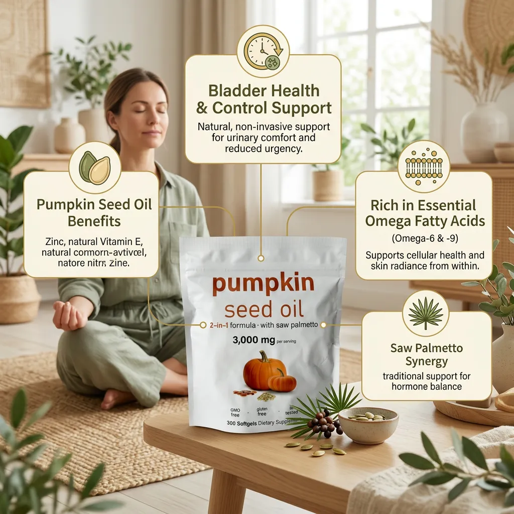 Pumpkin Seed Oil Softgels for Bladder Control and Urinary Support Private Label ODM Dietary Supplement Store