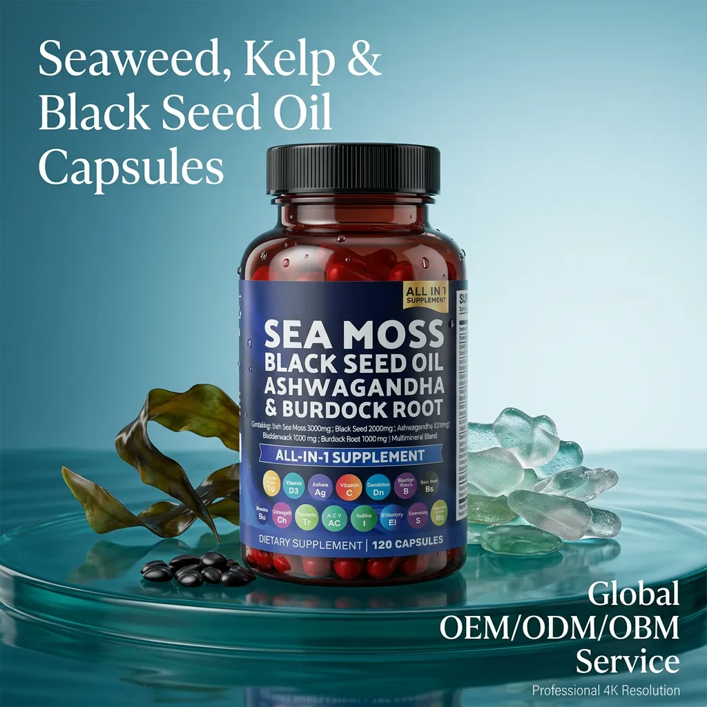 Black Seed Oil Softgels with Algae Extract for Joint Support and Daily Wellness Private Label ODM Service