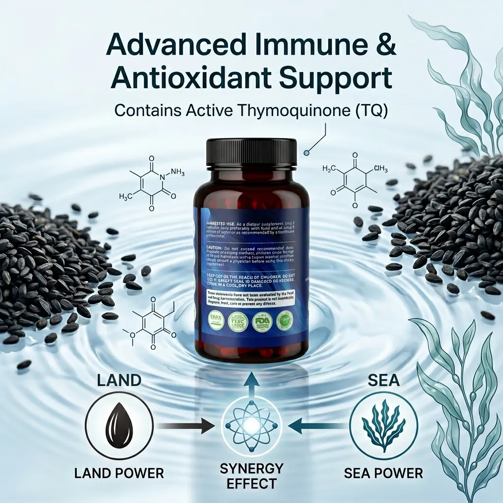 Black Seed Oil Softgels with Algae Extract for Joint Support and Daily Wellness Private Label ODM Service