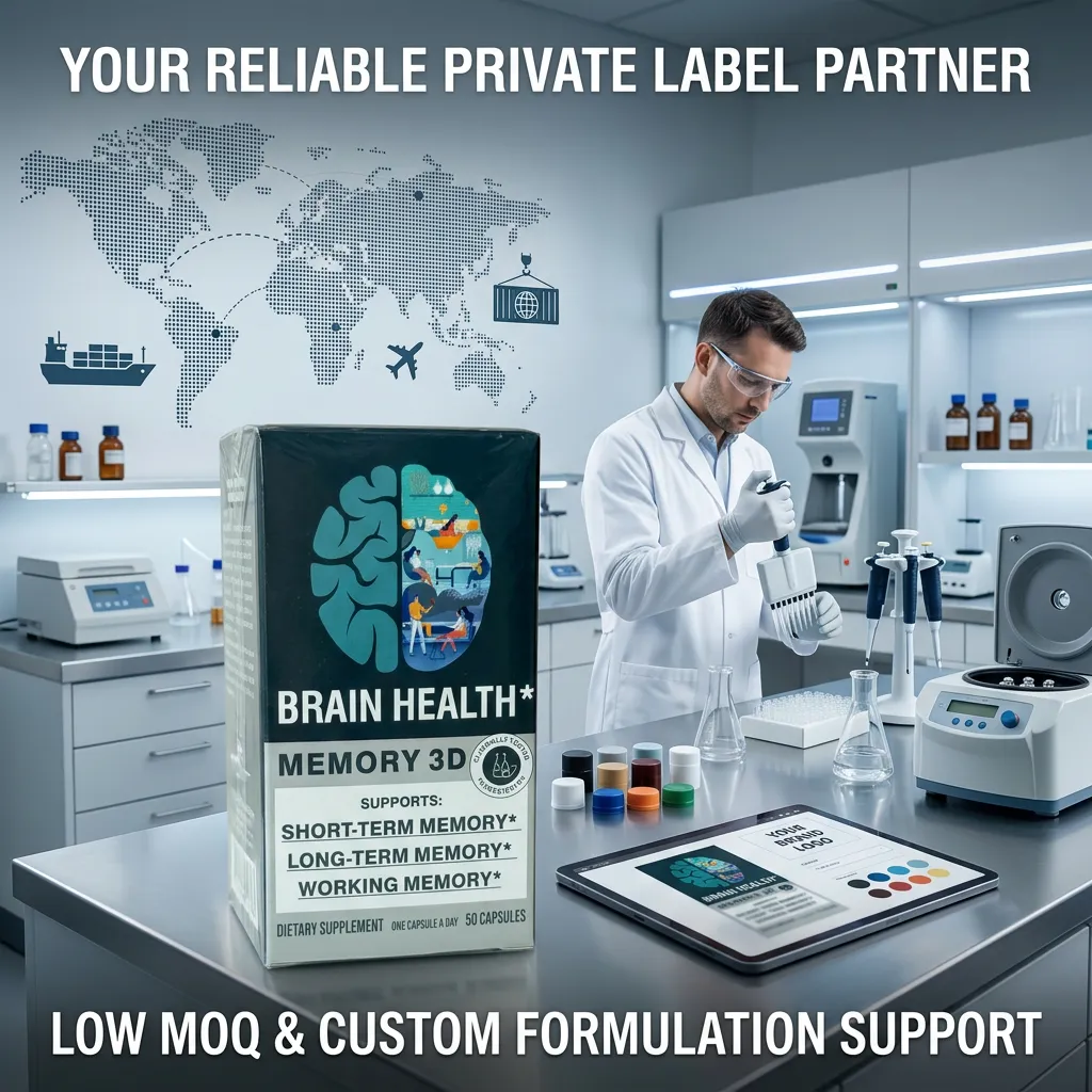 Memory 3D Capsules with Phosphatidylserine and Vitamin B12 for Brain Health Support