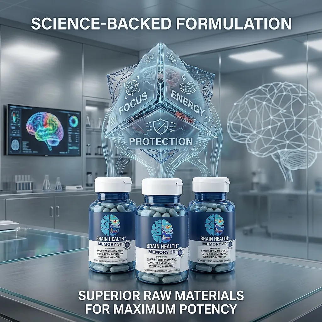 Memory 3D Capsules with Phosphatidylserine and Vitamin B12 for Brain Health Support