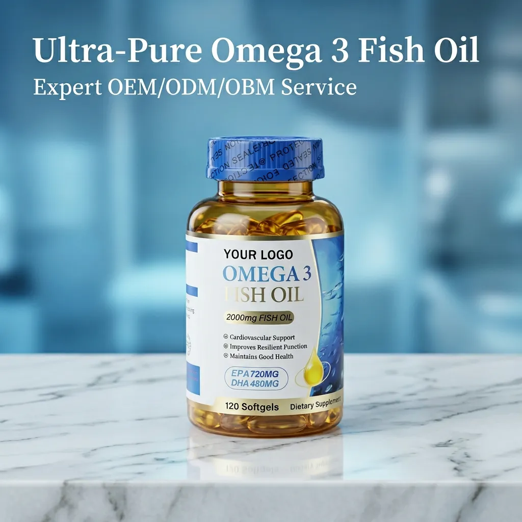 Omega 3 Fish Oil Softgel Supplement 1000mg EPA DHA for Brain and Immune Health Support Factory OEM ODM