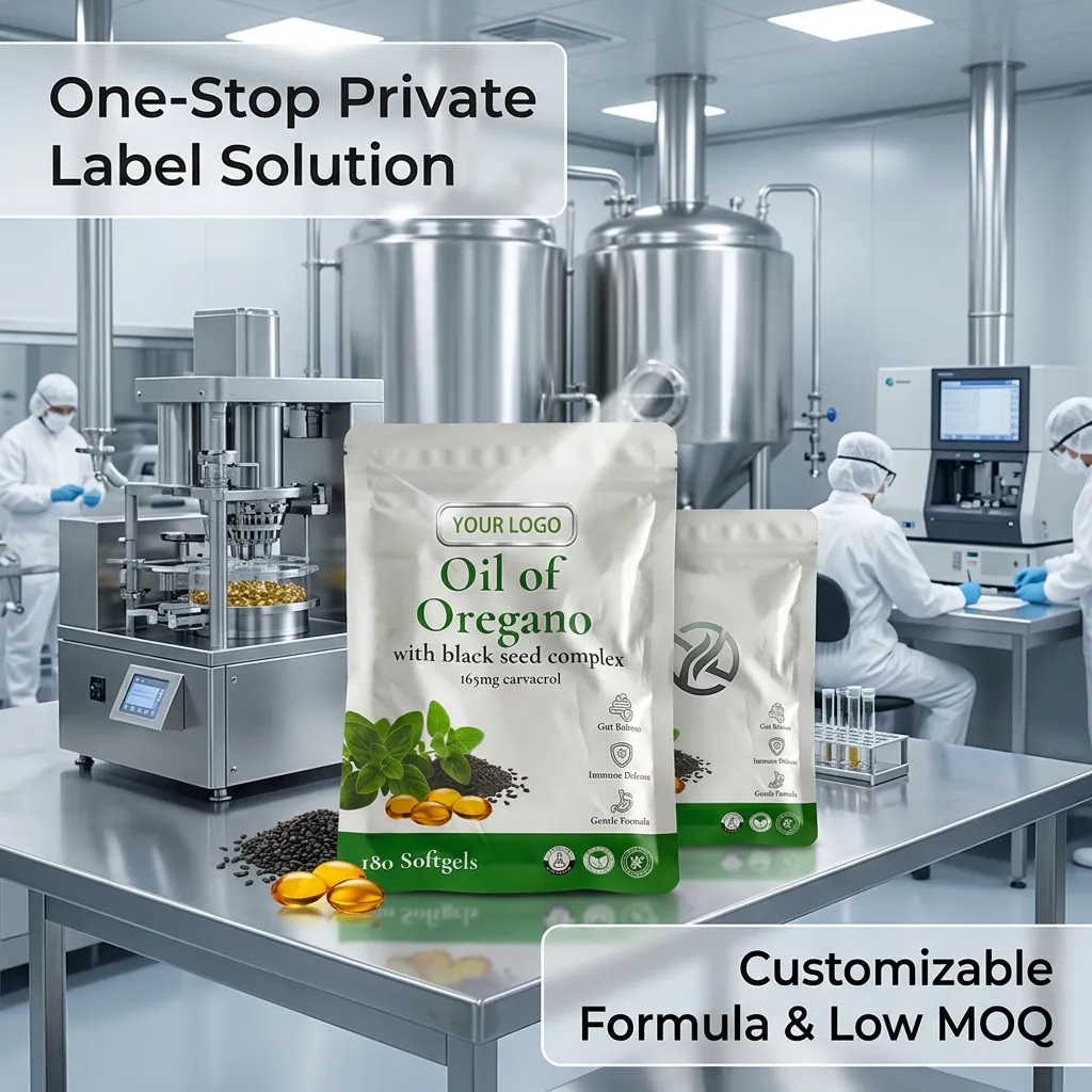 Non-GMO Oregano Oil Softgels with 80% Carvacrol for Seasonal Wellness