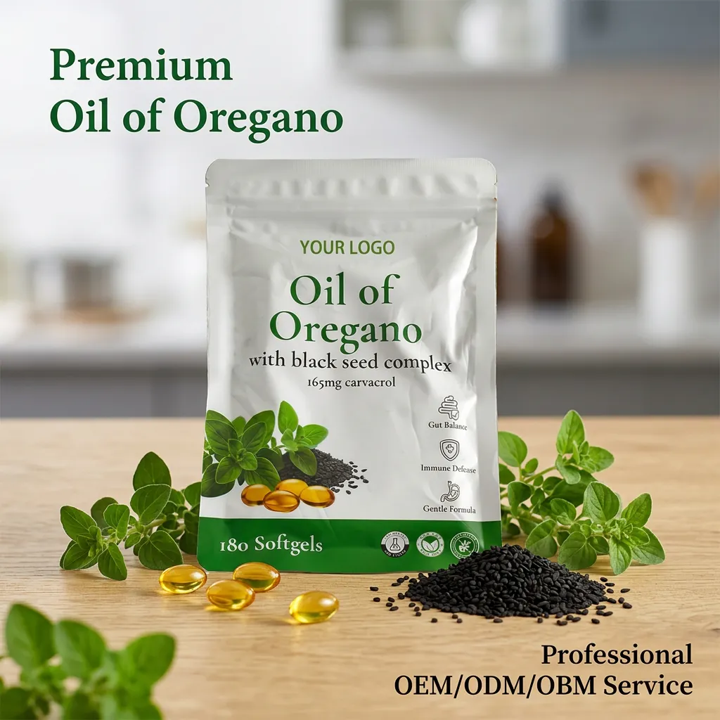 Non-GMO Oregano Oil Softgels with 80% Carvacrol for Seasonal Wellness