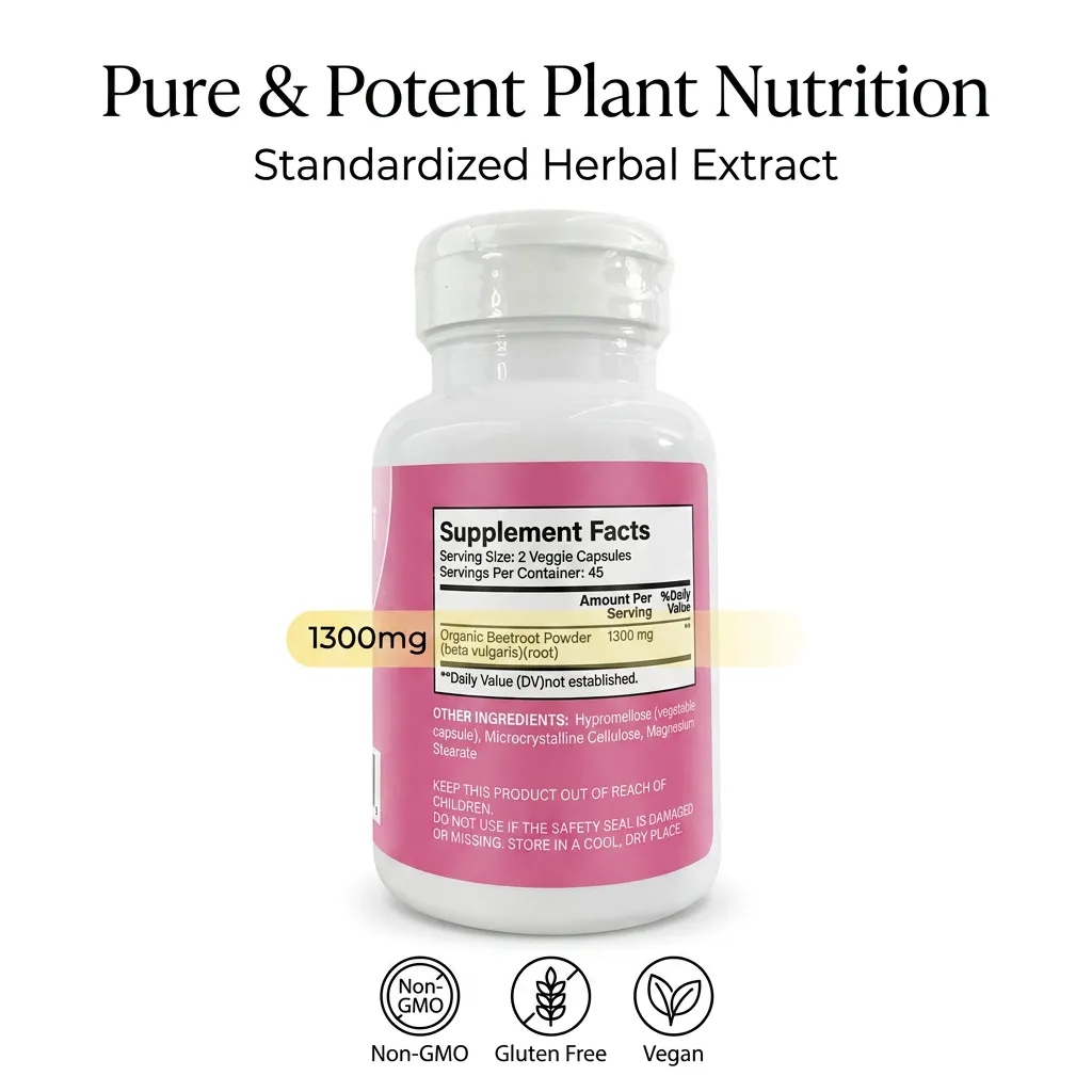 Beet Root Capsules for Healthy Circulation and Performance Support Private Label OEM Wholesale Price