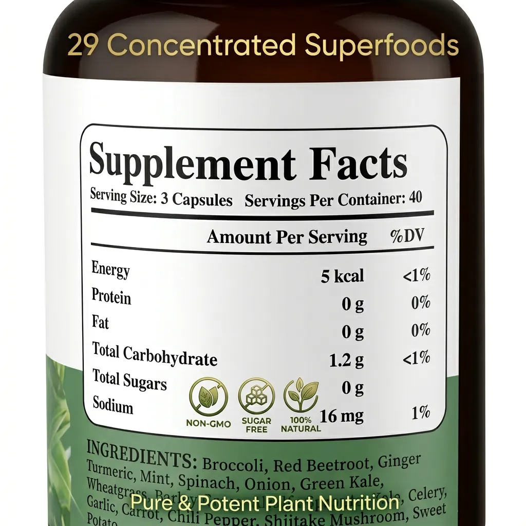 Fruit and Vegetable Supplement for Daily Wellness and Vitality ODM Private Label Factory Wholesale