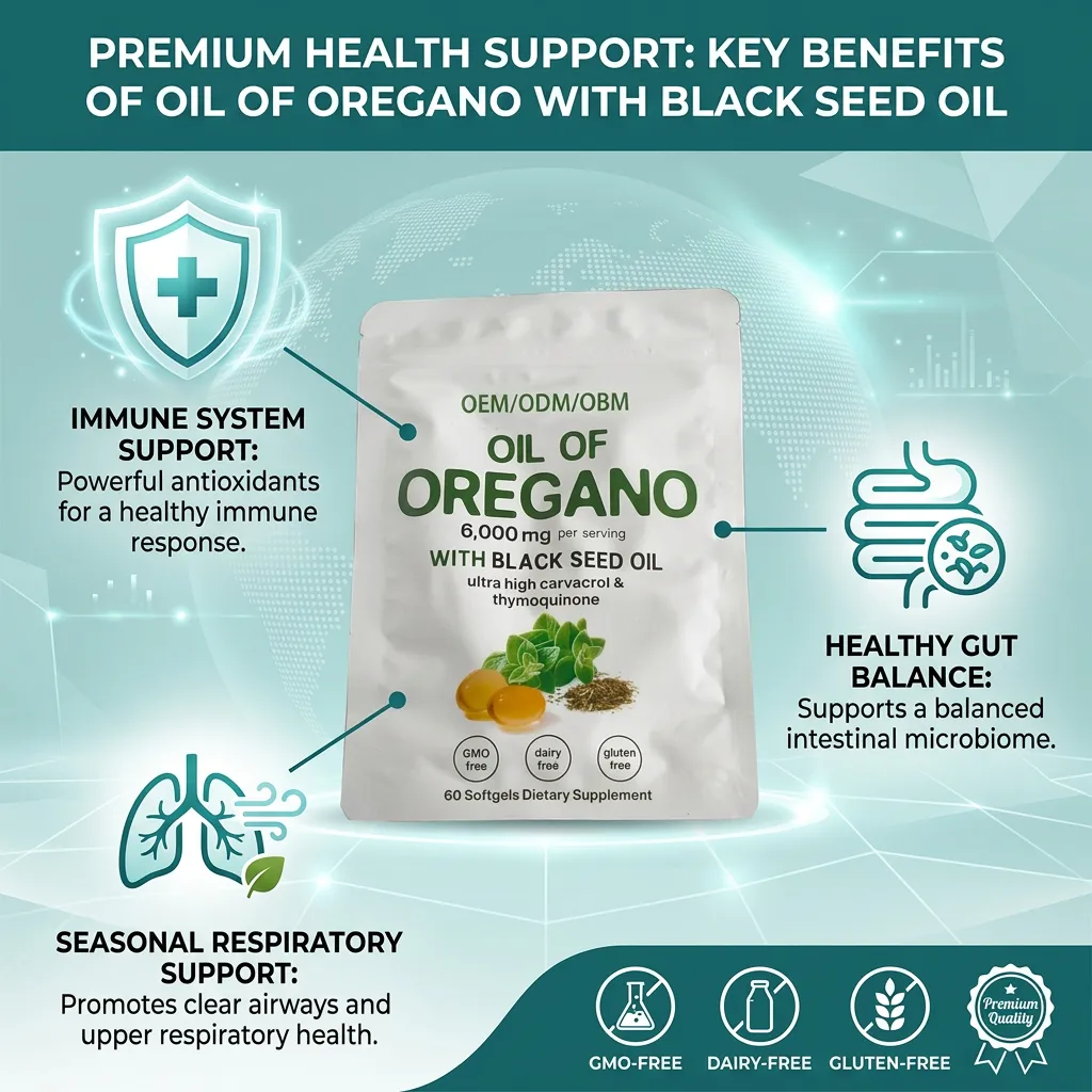 Oregano Oil Softgels for Immune Health and Digestive Support Private Label OEM Wholesale Supply Bulk