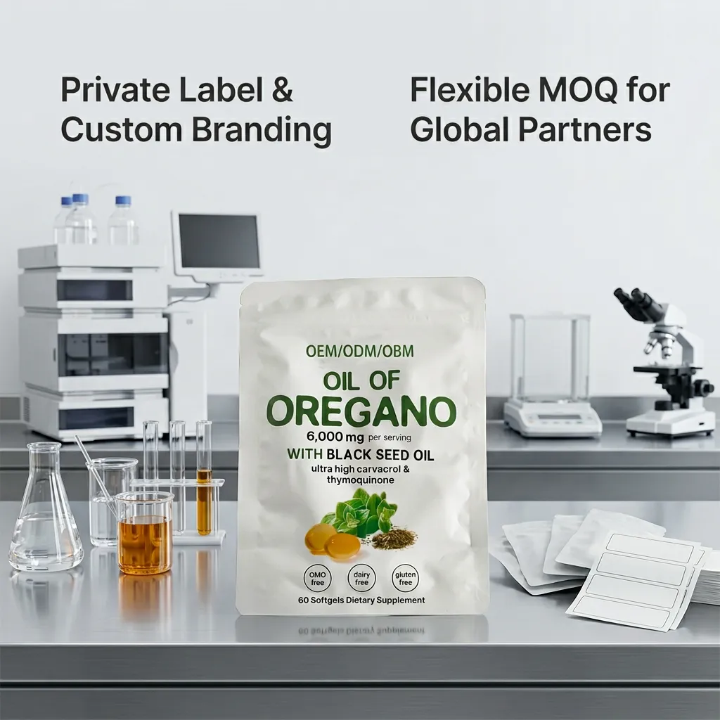 Oregano Oil Softgels for Immune Health and Digestive Support Private Label OEM Wholesale Supply Bulk