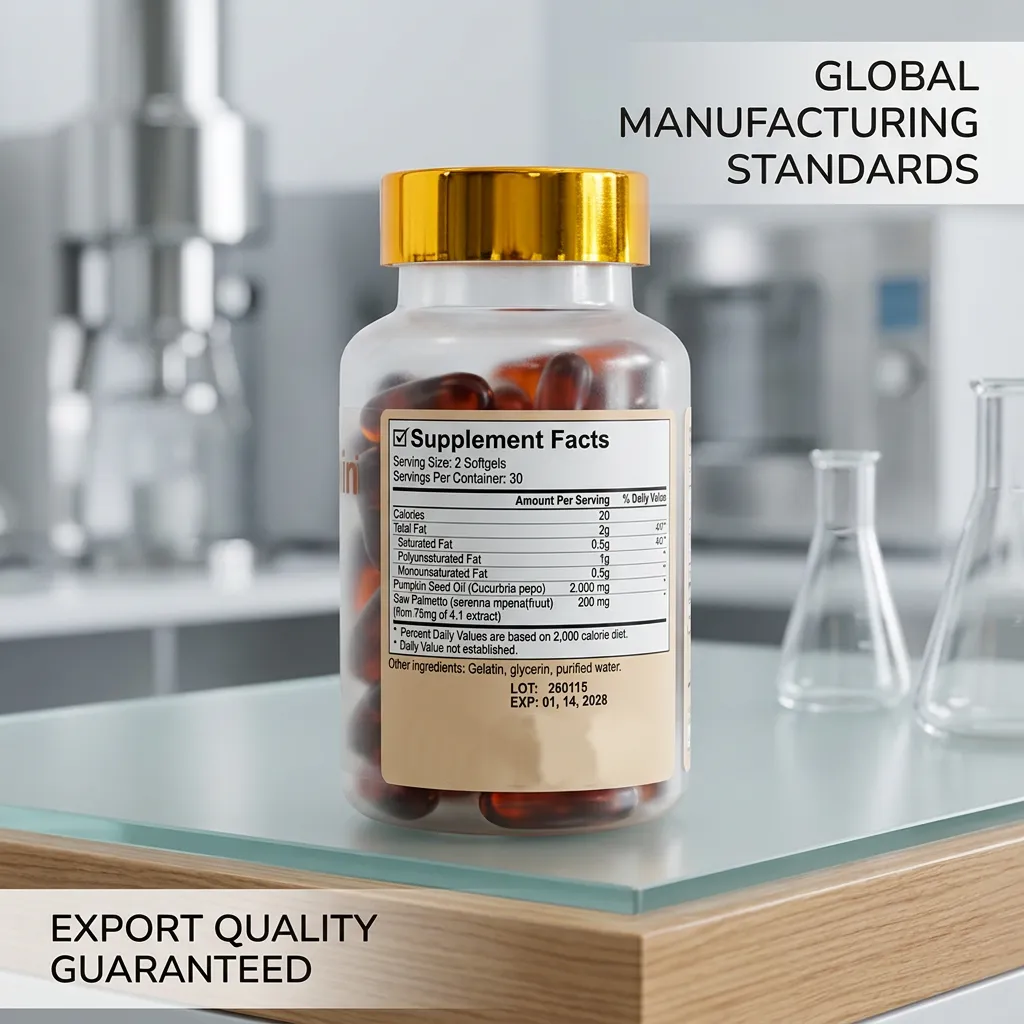 Sourced Pumpkin Seed Oil Softgels for Hair Growth and Urinary Support ODM Private Label Factory Wholesale