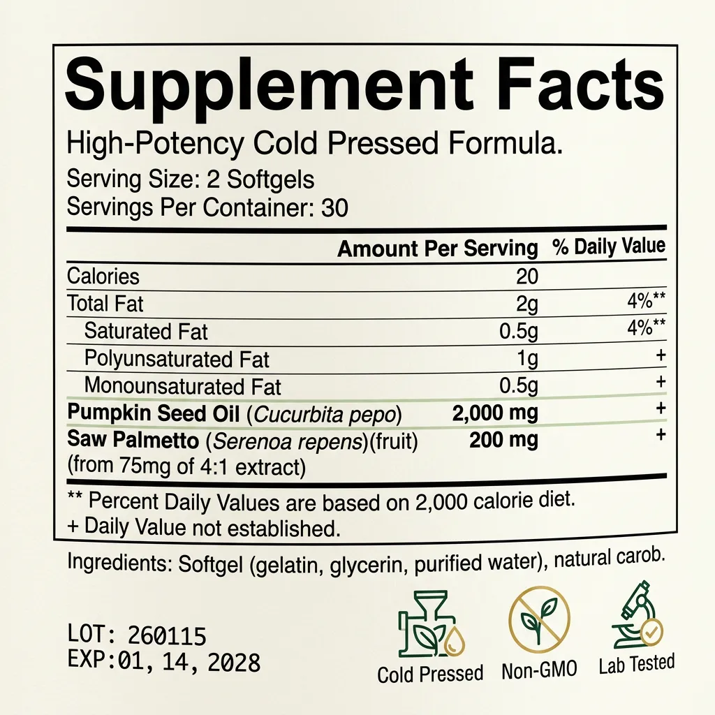 Sourced Pumpkin Seed Oil Softgels for Hair Growth and Urinary Support ODM Private Label Factory Wholesale