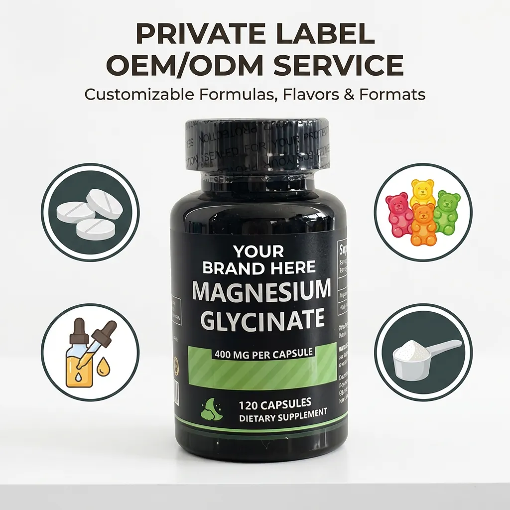 Custom Formula Magnesium Glycinate with Ashwagandha for Relaxation ODM