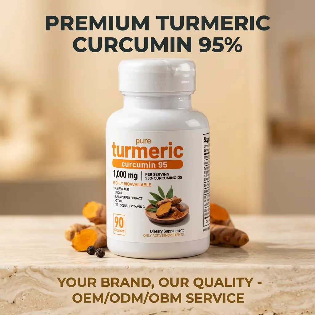 Custom Formulation Turmeric Curcumin Ginger and Bioperine Capsules