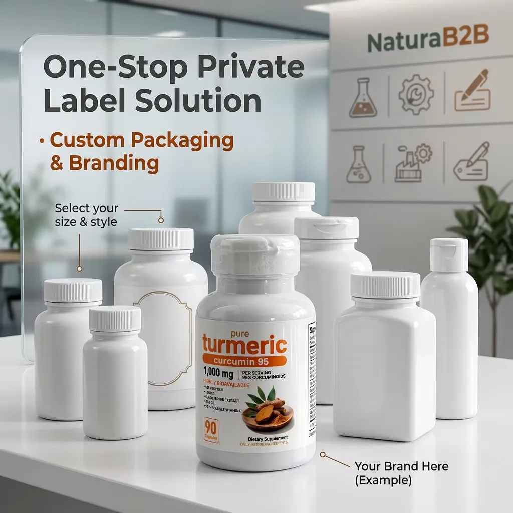 Custom Formulation Turmeric Curcumin Ginger and Bioperine Capsules