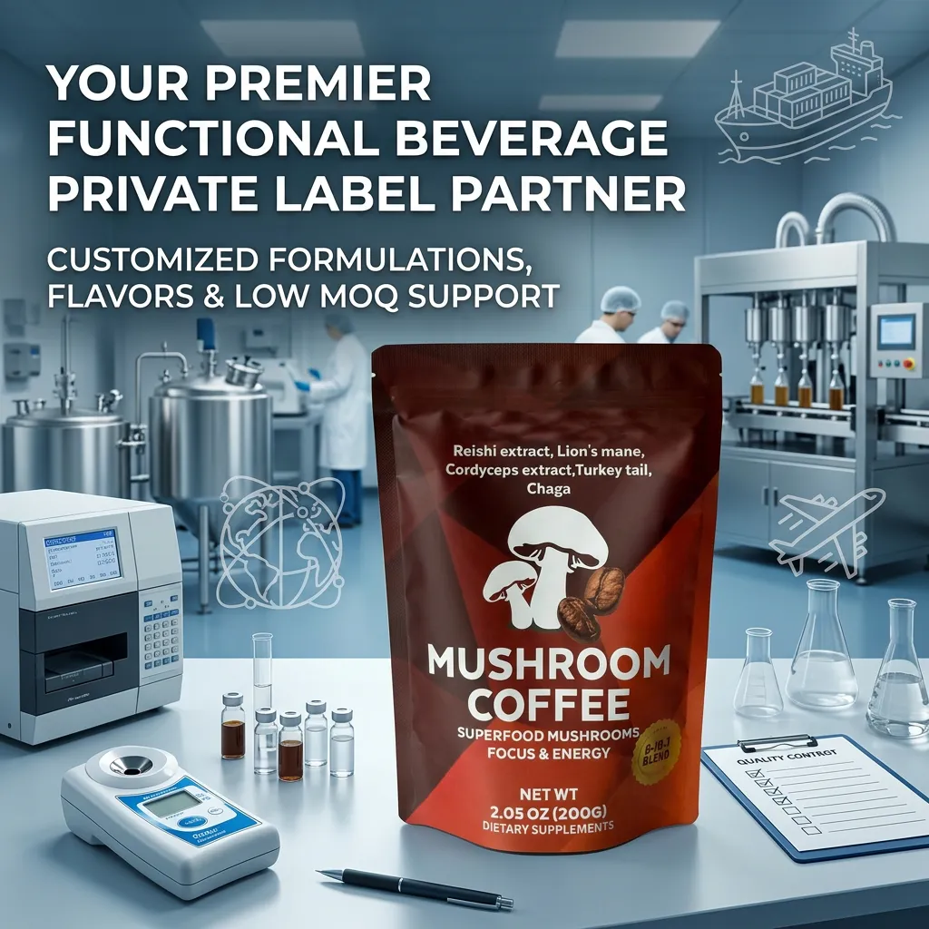 Instant Mushroom Coffee with 7 Mushroom Complex for Focus