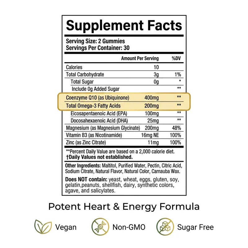 High Quality Coenzyme Q10 Gummies Heart Health