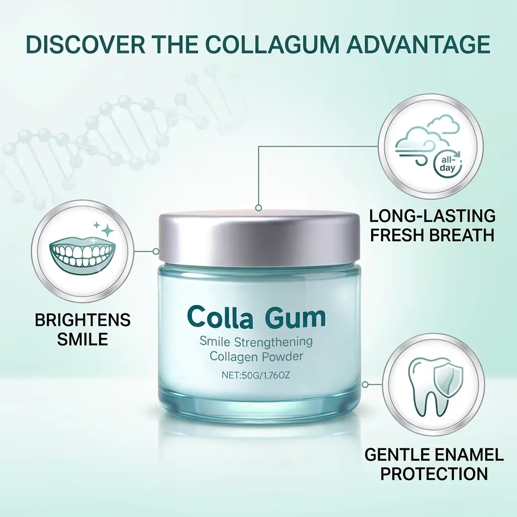 Herbal Collagen Tooth Powder for Teeth Stain Removal and Gum Health