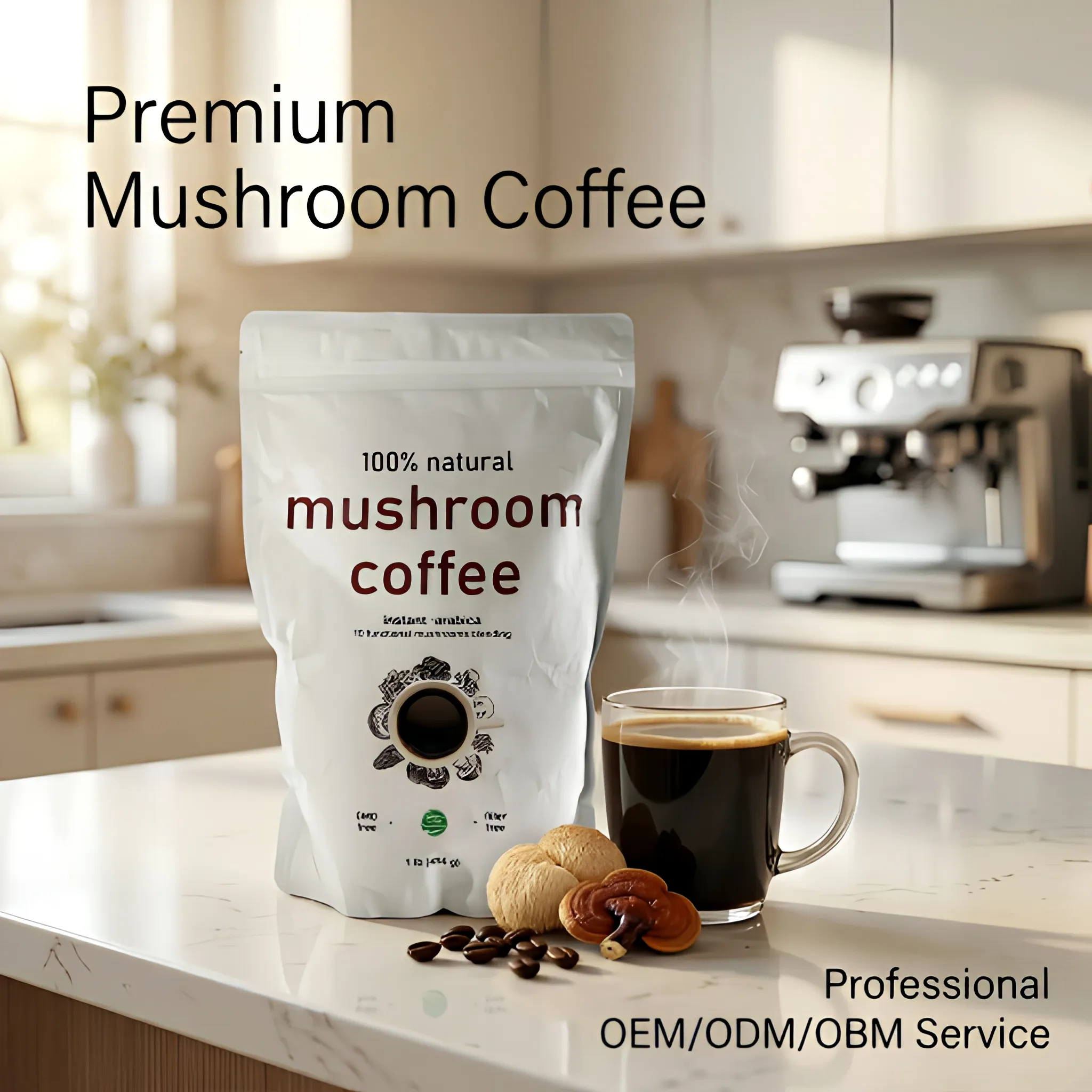 Mushroom Coffee Drink Mix for Focus and Energy Without Jitters