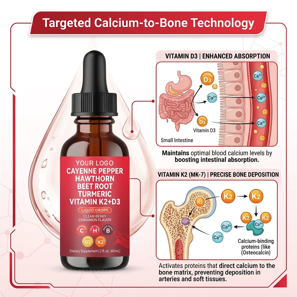 Vitamin D3 K2 MK7 Drops for Cardiovascular Function