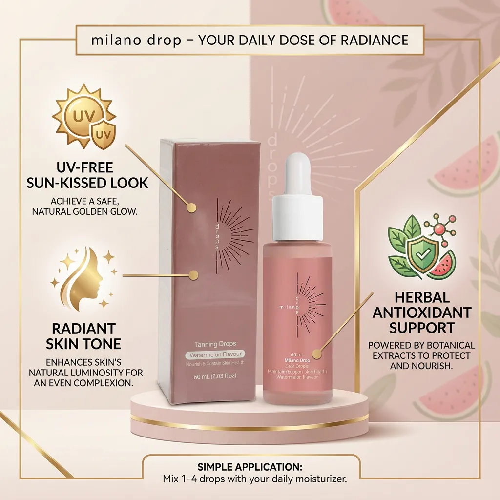 Oral Tanning Drops for Luminous Bronze Glow and Skin Health