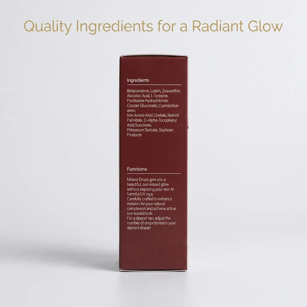 Oral Tanning Drops for Luminous Bronze Glow and Skin Health