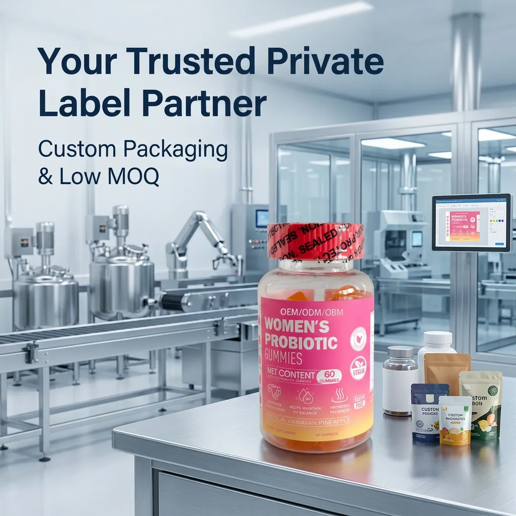 OEM High Quality Women's Probiotic Gummies for Vaginal pH Balance and Gut Wellness