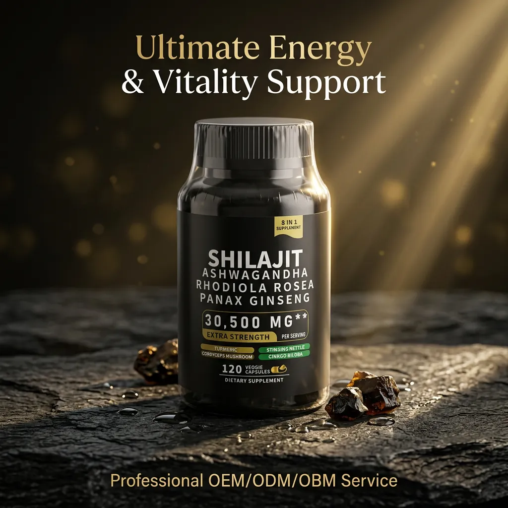 Shilajit, Ashwagandha & Ginseng Herbal Blend Capsules