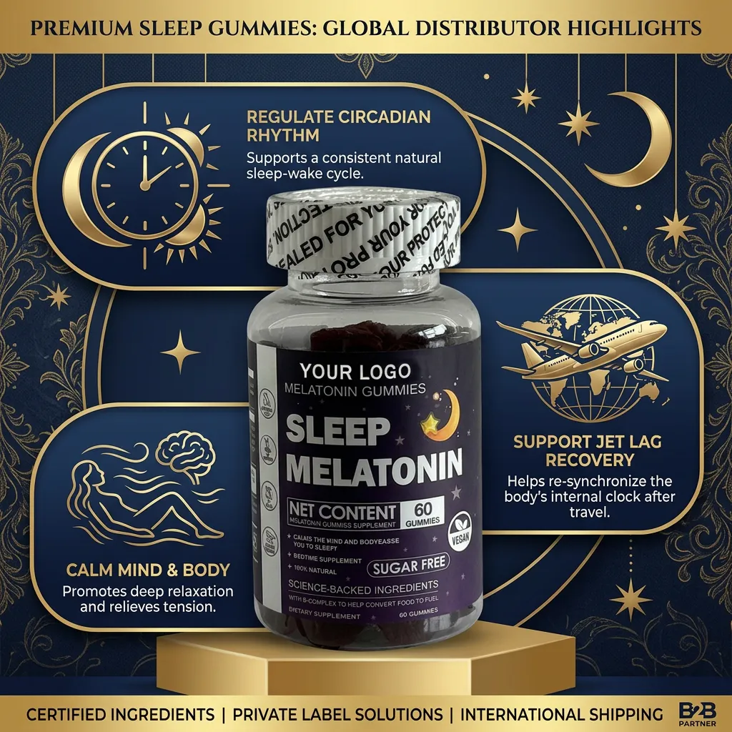 OEM Sustainable Sourced Melatonin Gummies for Restful Sleep and Relaxation