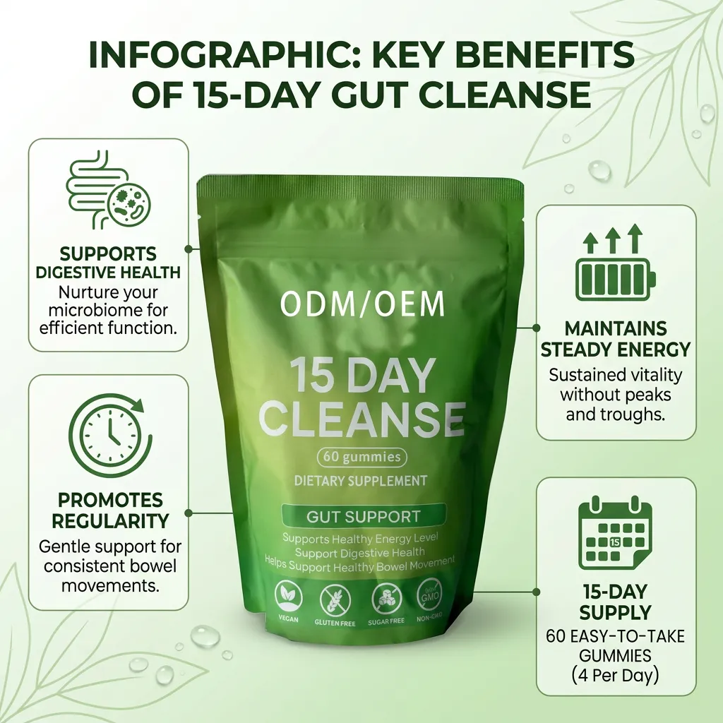15 Day Colon Cleanse Gummies with Senna Leaf and Mustard Extract