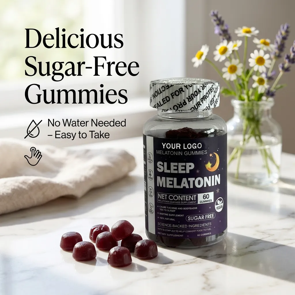 OEM Sustainable Sourced Melatonin Gummies for Restful Sleep and Relaxation