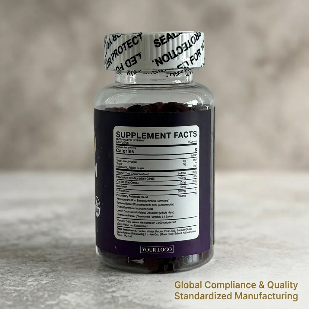 OEM Sustainable Sourced Melatonin Gummies for Restful Sleep and Relaxation