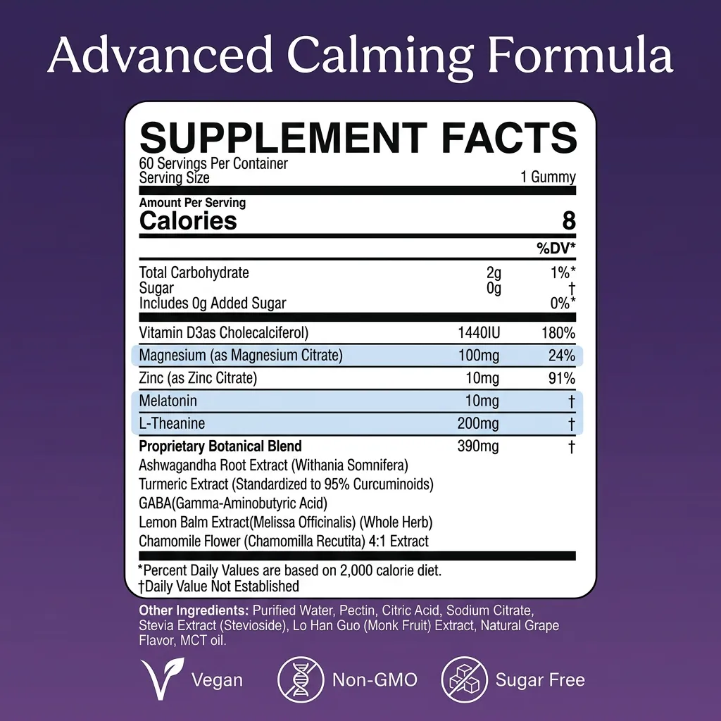 OEM Sustainable Sourced Melatonin Gummies for Restful Sleep and Relaxation