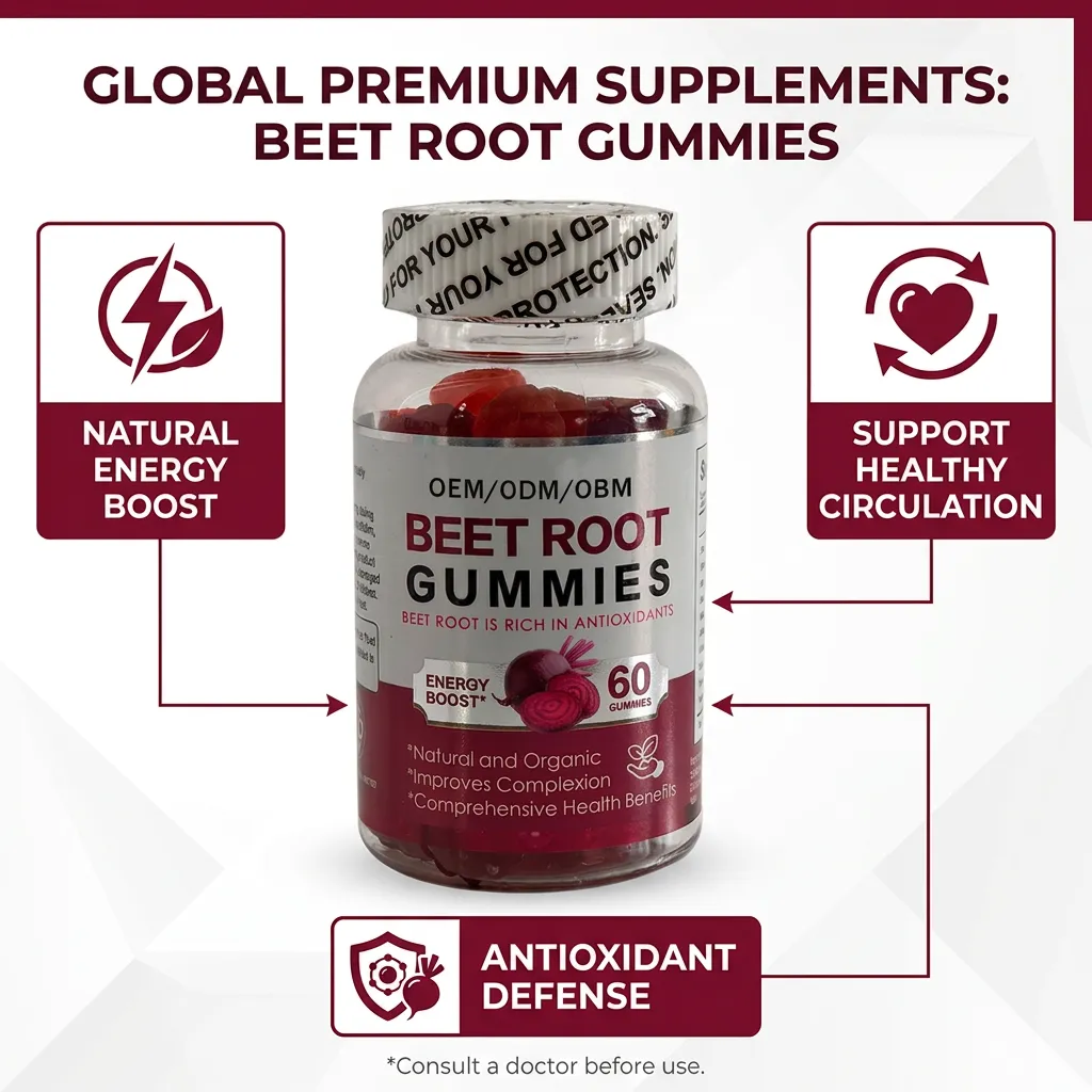 Wholesale Pectin Based Beetroot Gummies for Healthy Circulation