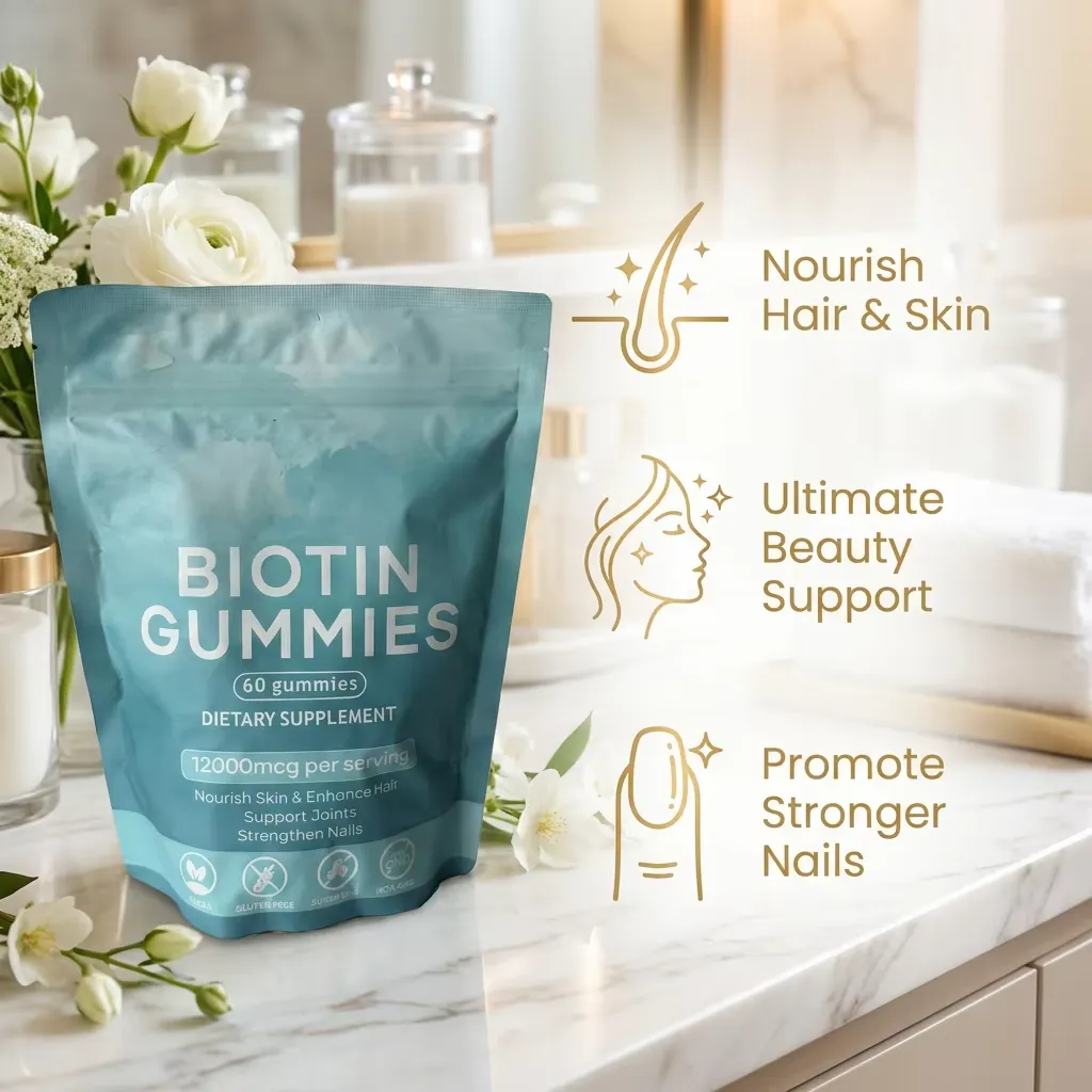Biotin Gummies for Hair, Skin & Nails