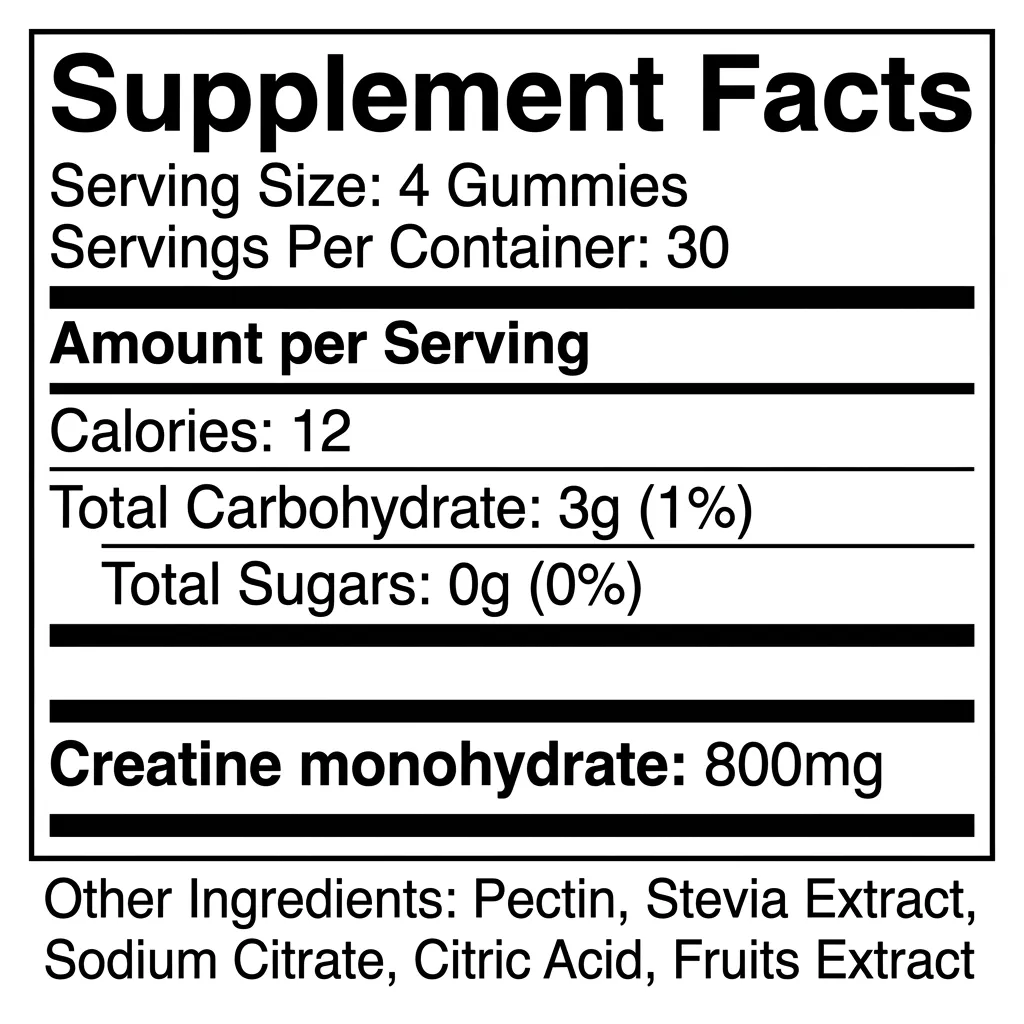 Creatine Gummies-Bottled
