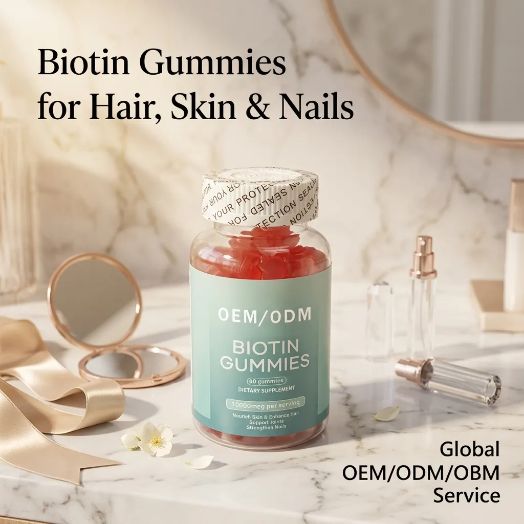 Biotin Gummies for Hair & Nails – Resealable Bottle