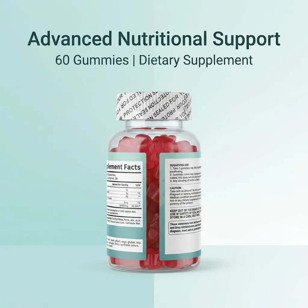 Biotin Gummies for Hair & Nails – Resealable Bottle