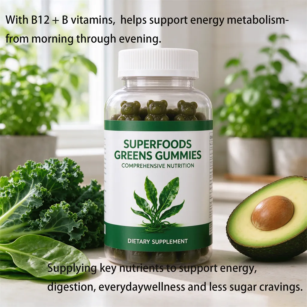 Superfoods Greens Gummies with Kale, Spirulina & B12 | zzlonsen