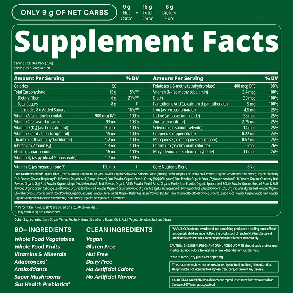 Superfoods Greens Gummies with Kale, Spirulina & B12 | zzlonsen