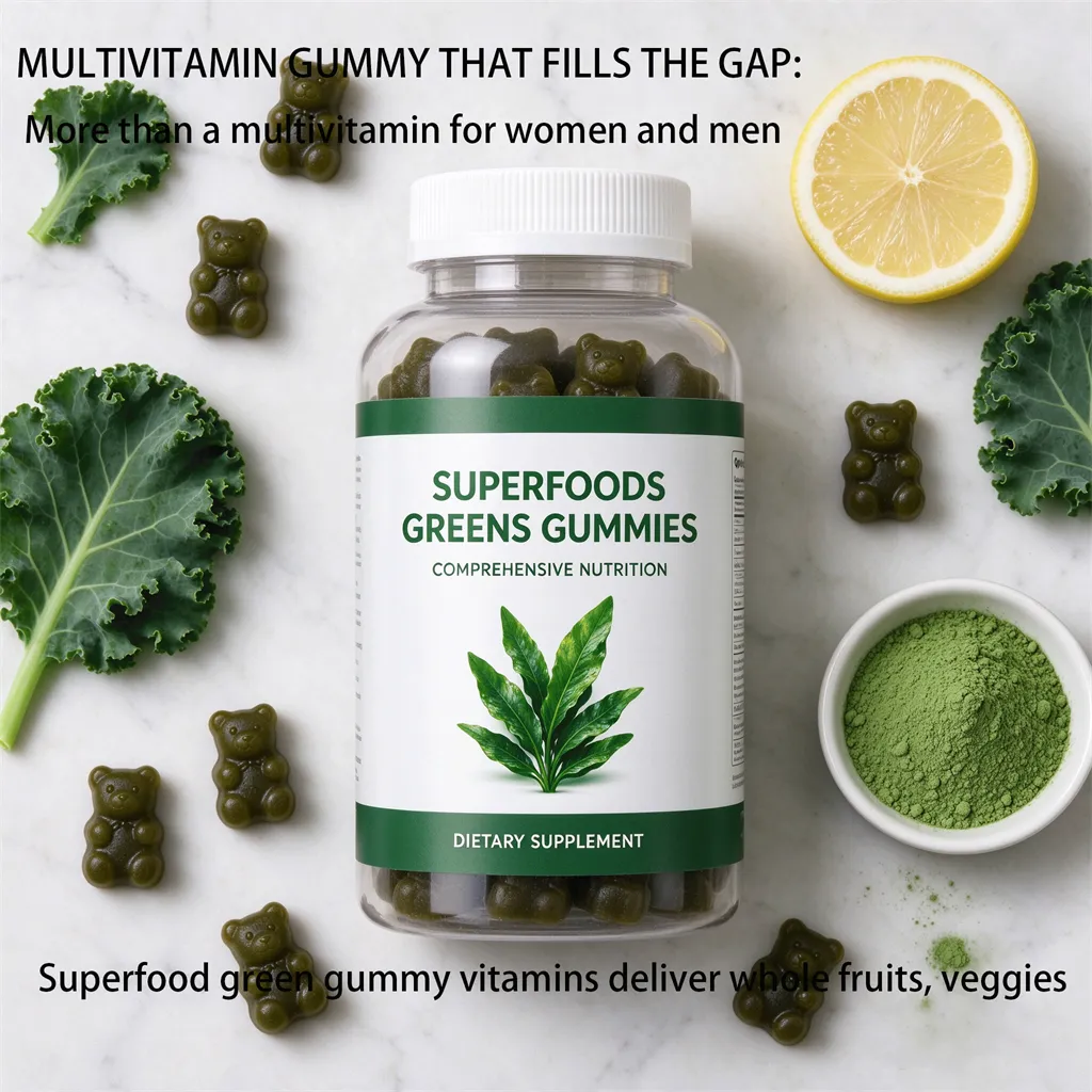 Superfoods Greens Gummies with Kale, Spirulina & B12 | zzlonsen