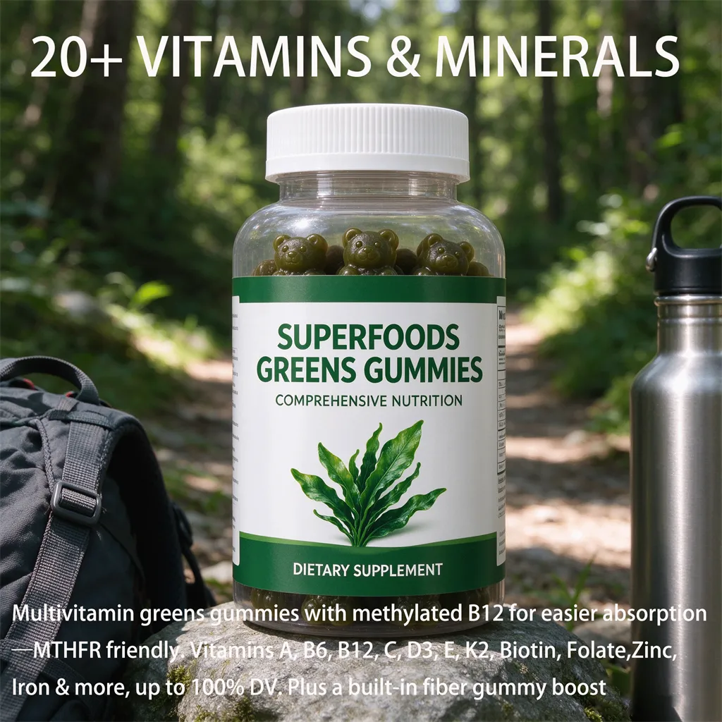 Superfoods Greens Gummies with Kale, Spirulina & B12 | zzlonsen