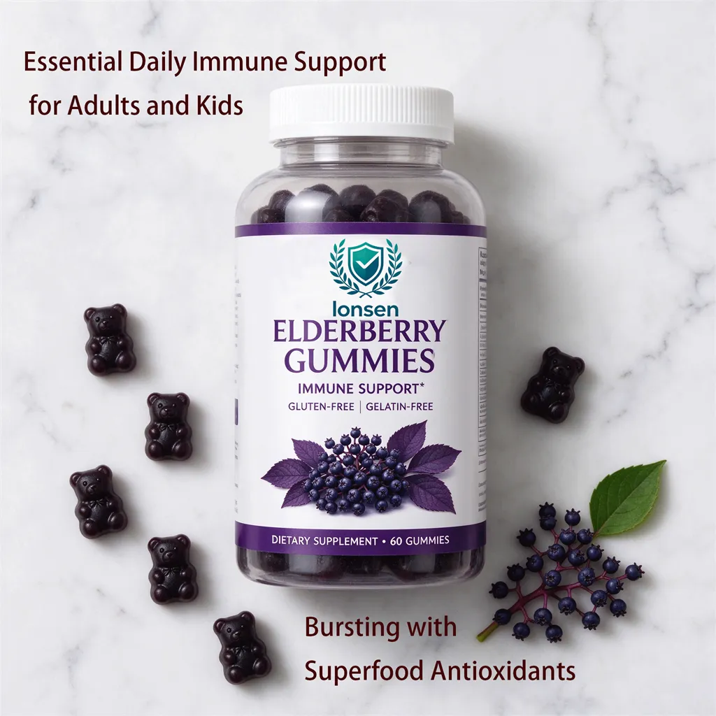 Elderberry gummies essential daily immune support for adults and kids