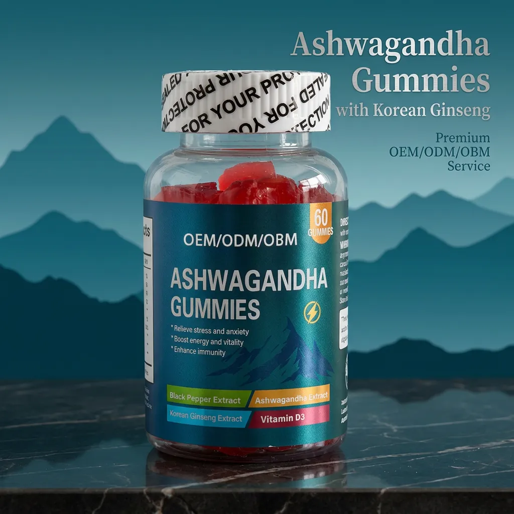 Ashwagandha Gummies with Holy Basil for Adrenal Support and Relaxation OEM ODM Factory Manufacturing Bulk