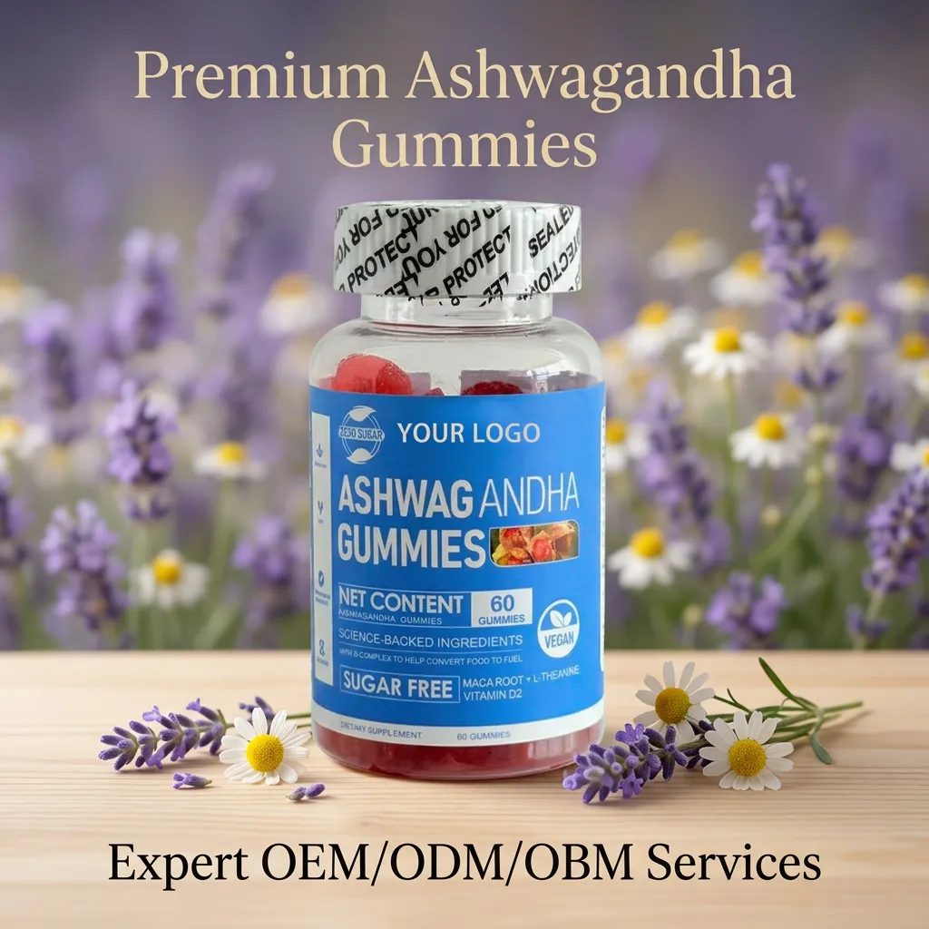 Ashwagandha Gummies for Women and Men Stress Relief and Vitality Support Private Label OEM Bulk